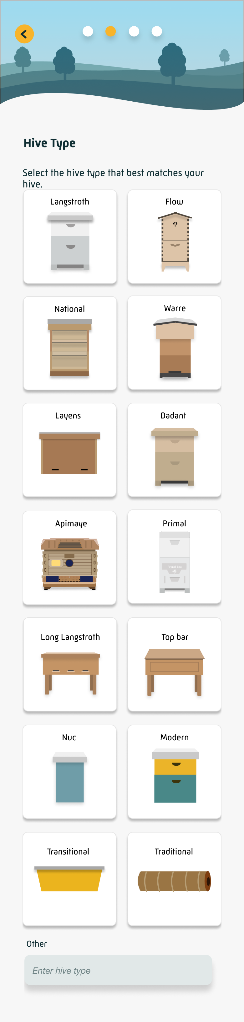 Hive Type, select hive type